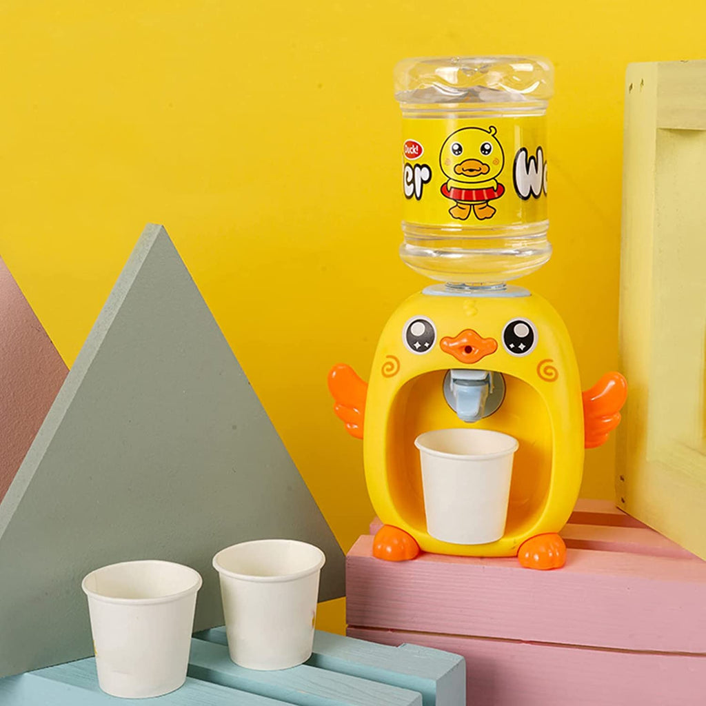Mini Duck Water Dispenser Light and Music Toy for Kids Drinking Fountain Glass Play - JustForKids