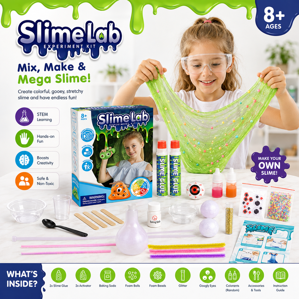 Slime Lab DIY Experiment Kit for Kids | Educational STEM Making Slime