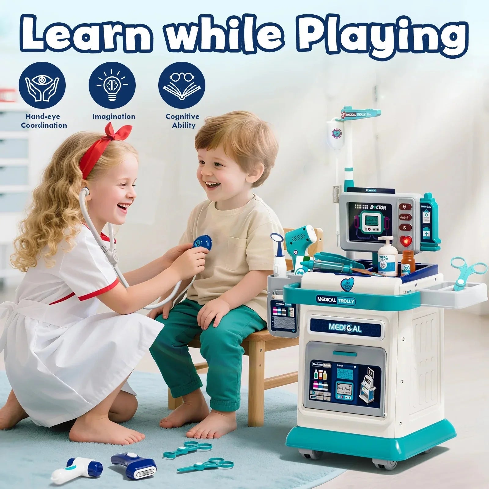 Doctor Play Set For Kids - 37 Pcs