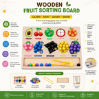 Montessori Wooden Fruit Sorting Puzzle Board