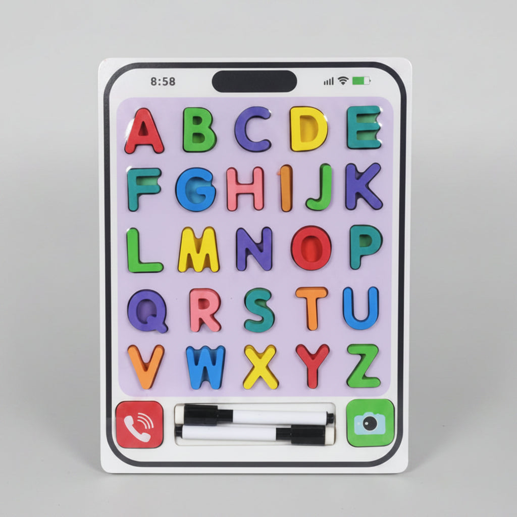 2 in 1 Mobile Alphabet Stacking & White  Board