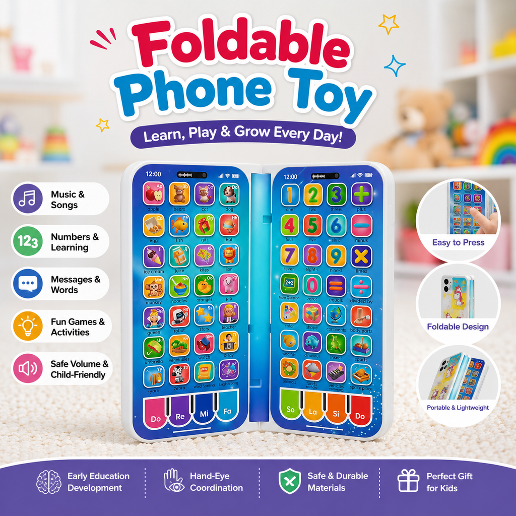 Foldable Educational Phone Toy for Kids