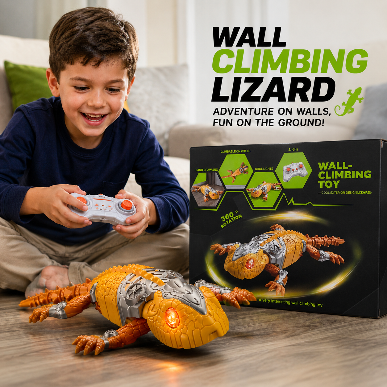 Wall Climbing RC Lizard Toy