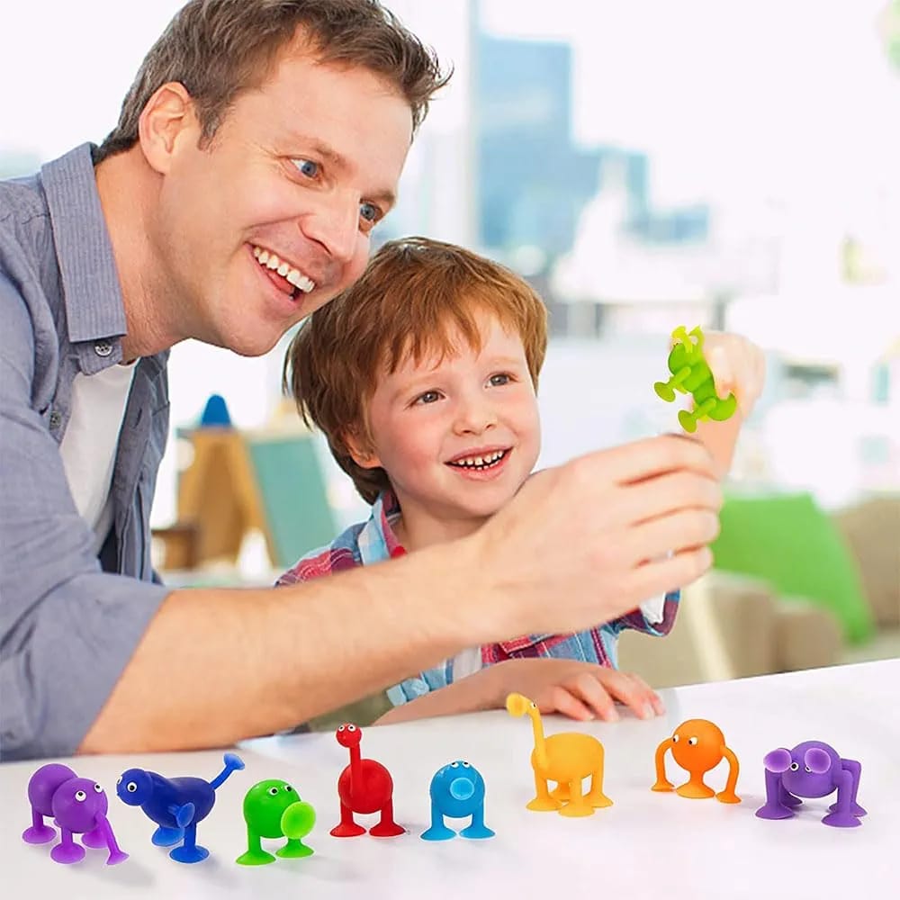 Cute Aliens Silicone Suction Cups Sensory 10 Pieces