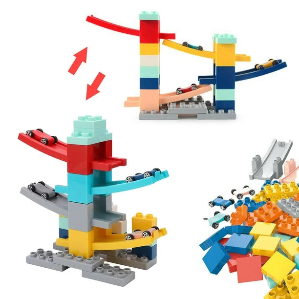 Multifunctional Glider Car Racing Track Building Blocks