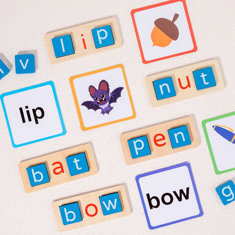Sight Words Flash Cards Kindergarten Wooden Reading Blocks