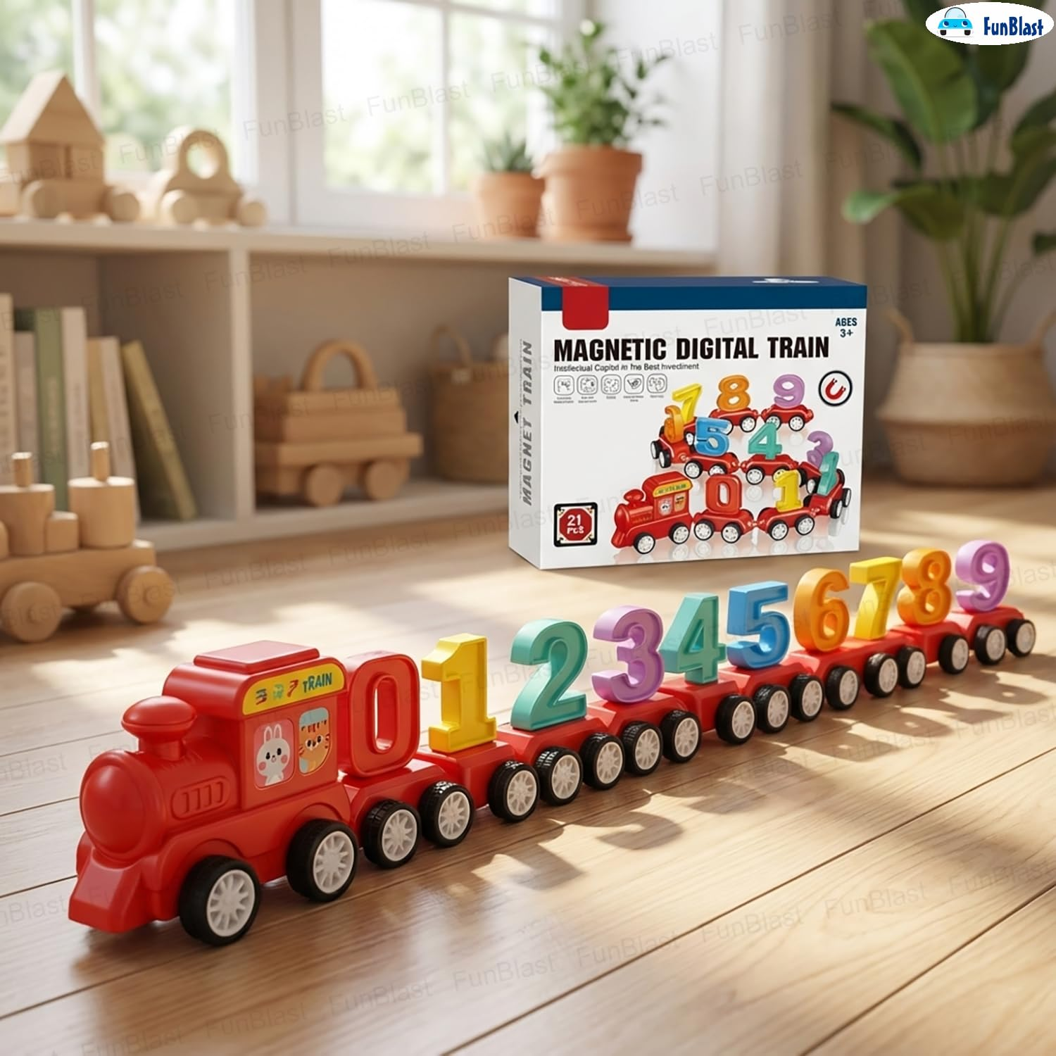 Magnetic Numbers Learning Train (21 Pcs)