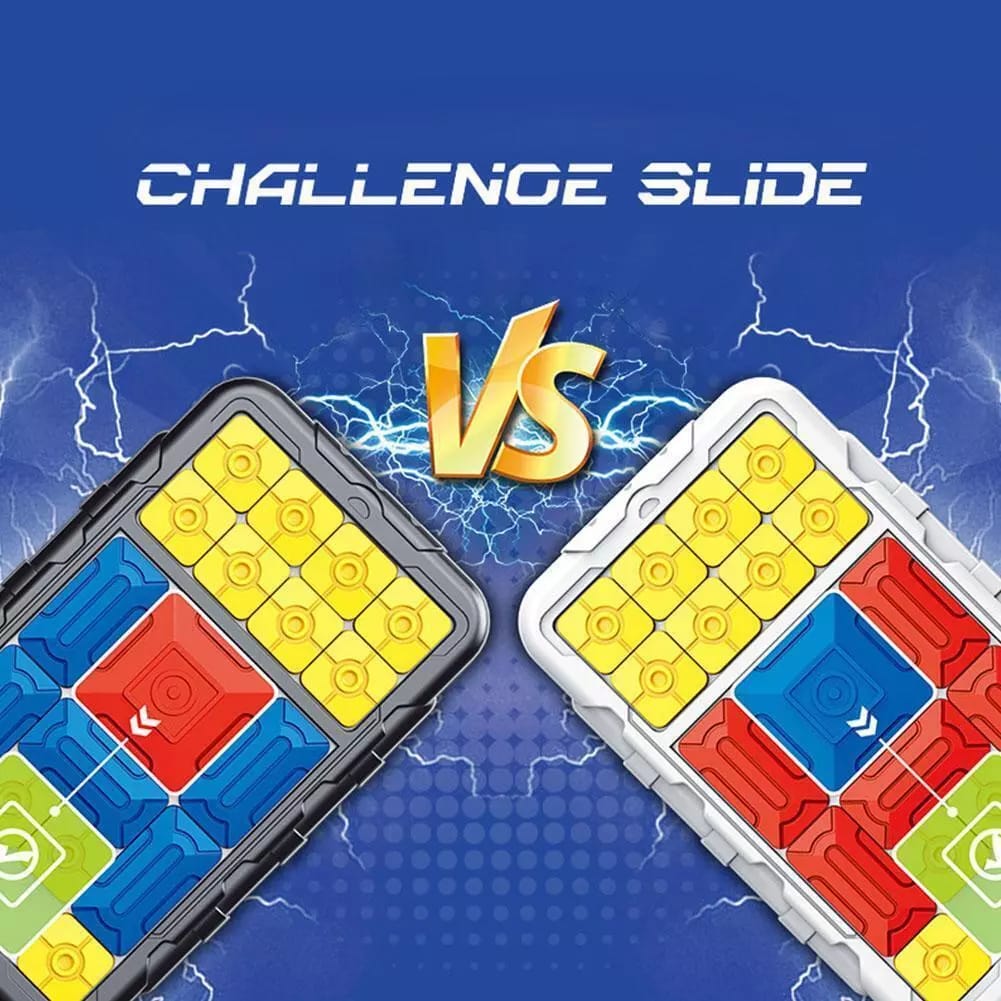 Magnetic Brain Teaser Slide Puzzle Game – Double Player - JustForKids