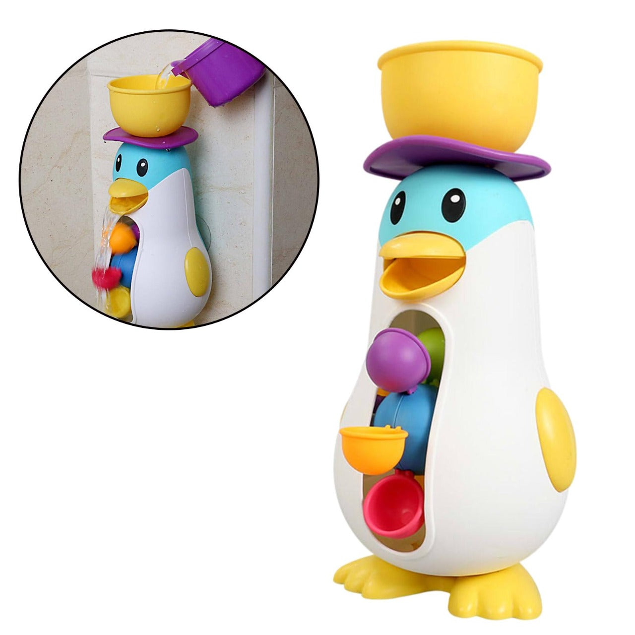 Fun Waterwheel Penguin Bath Toy - JustForKids