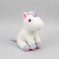 White Unicorn Plush Toy with Pink Mane