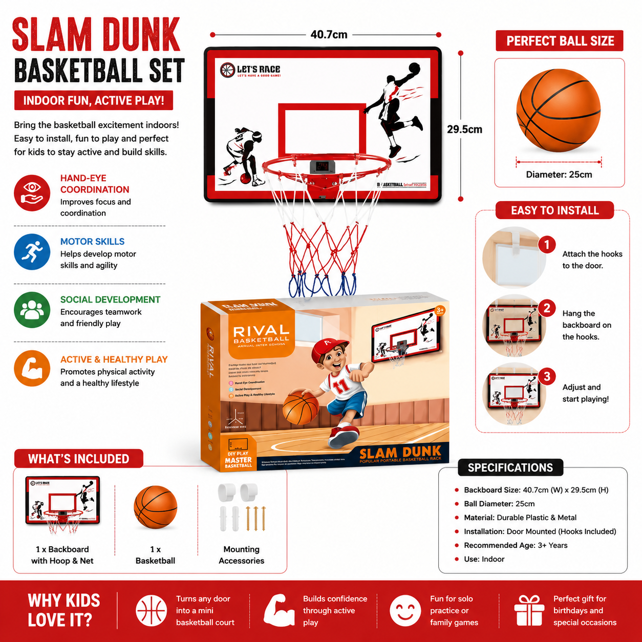 Rival Basketball Slam Dunk Set