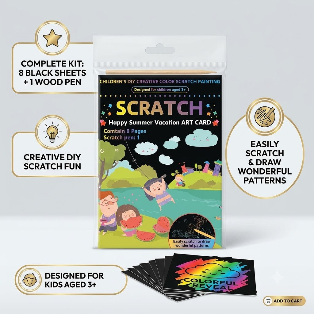 Magic Card Scratch Art Kit