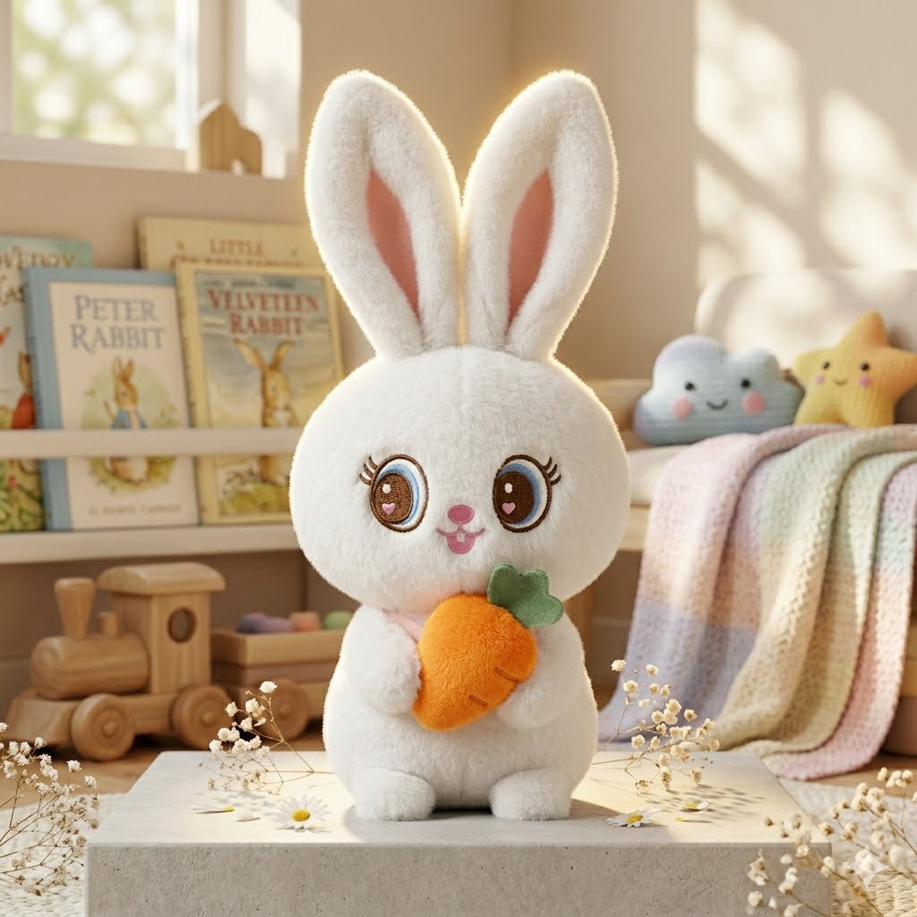 Cute Bunny Plush Toy with Carrot