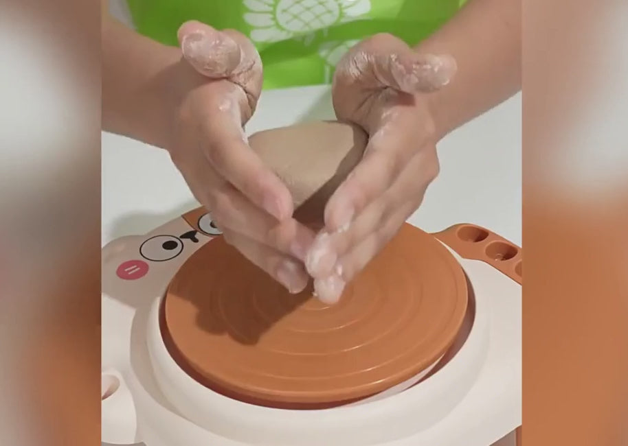 DIY Cat Electric Pottery Wheel Pretend Play Art Tool Kit