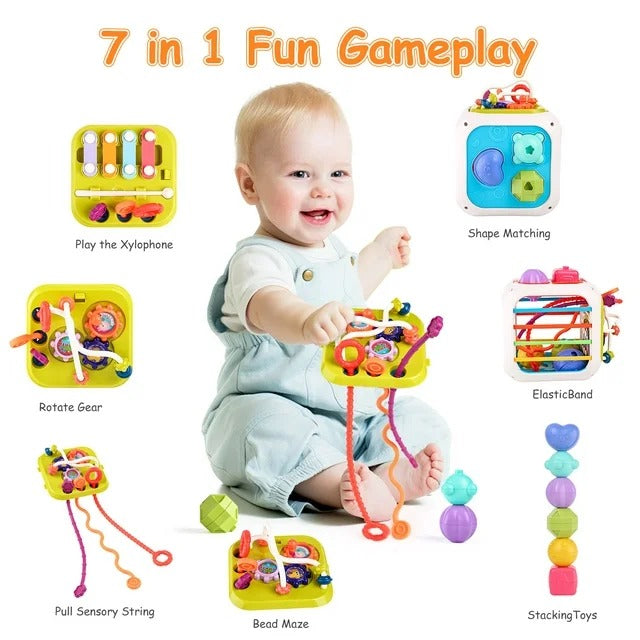 7-in-1 Multifunctional Shape Sorting Box - JustForKids