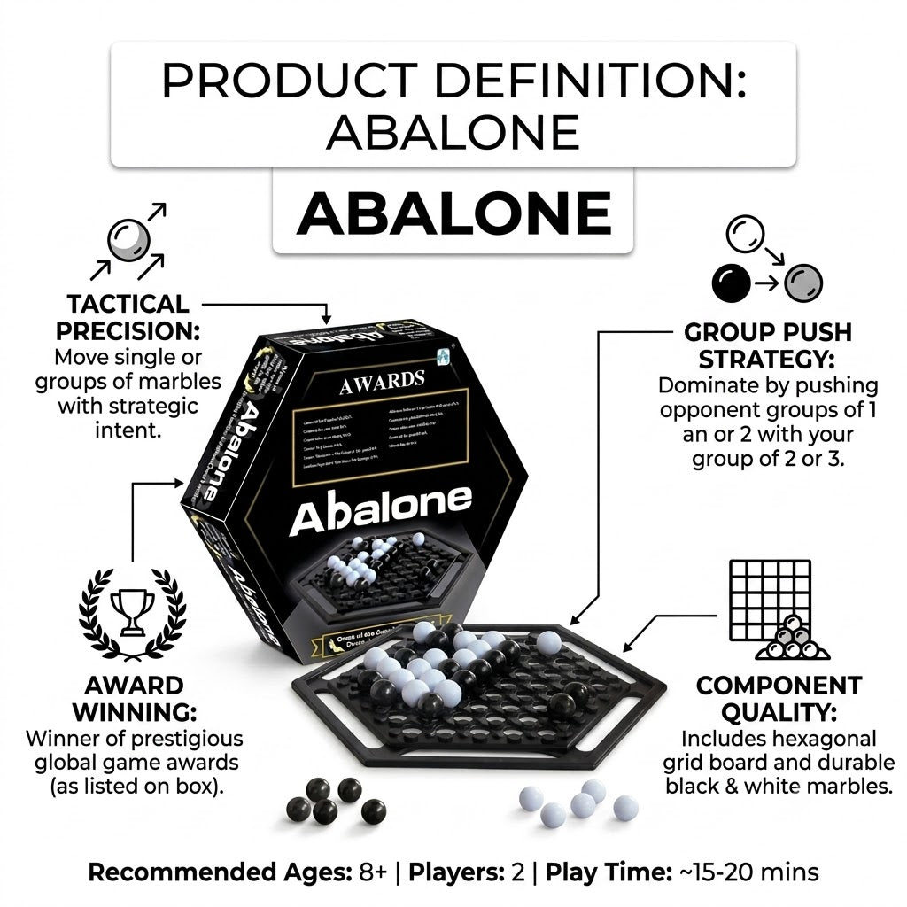 Abalone strategy board game