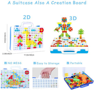 Kids Power Tools With Screwdriver Toy Set - With Battery Operated Drill - JustForKids