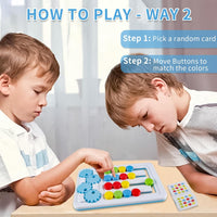 Montessori Slide Four-Color Chess Board Game - JustForKids