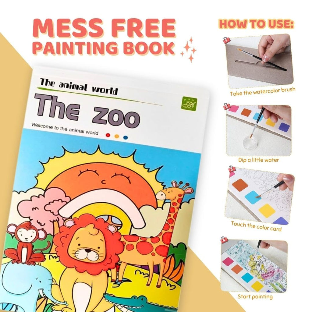 Water Colour Book Set - 12 Pages - Assorted Design