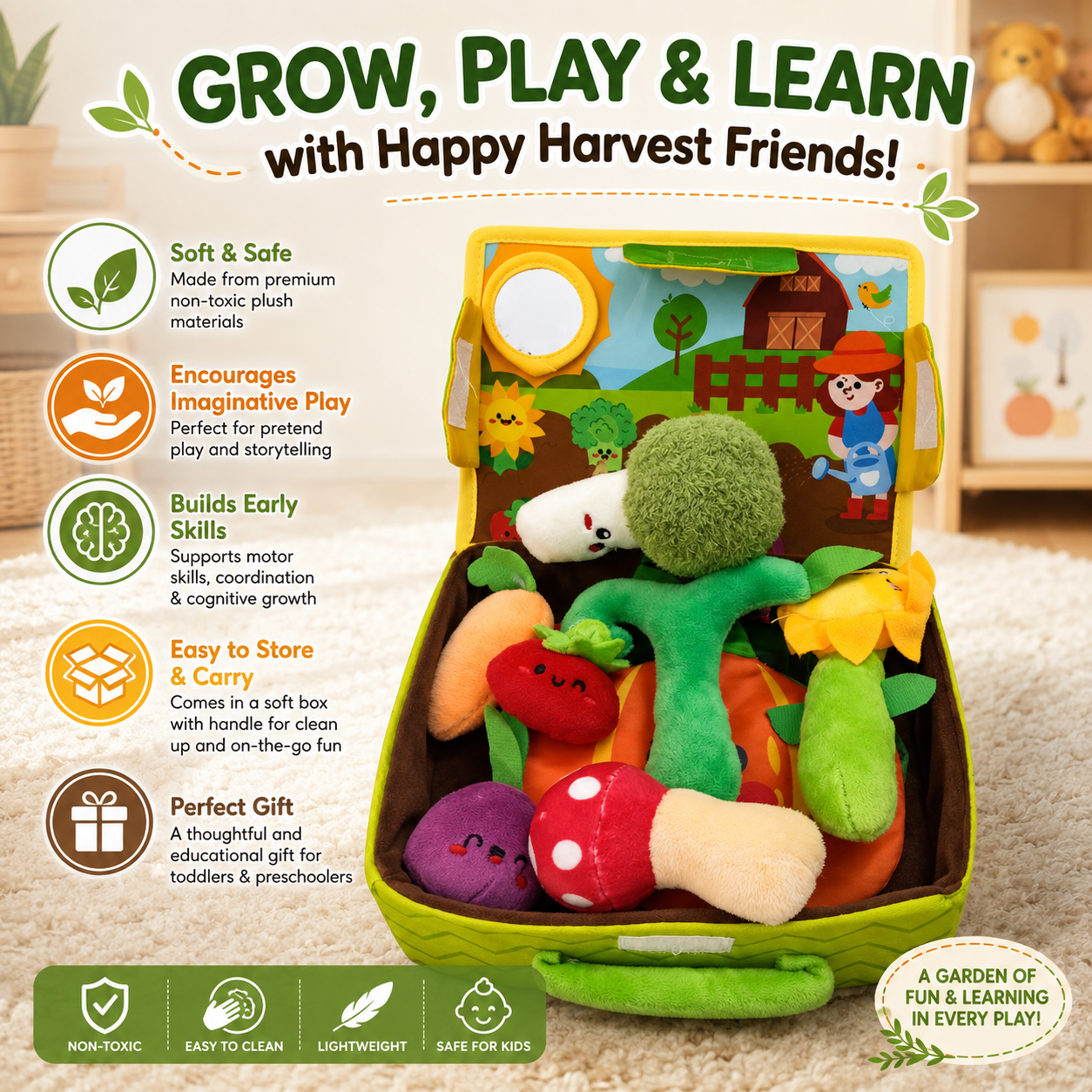 My First Vegetable Garden Plush Play Set