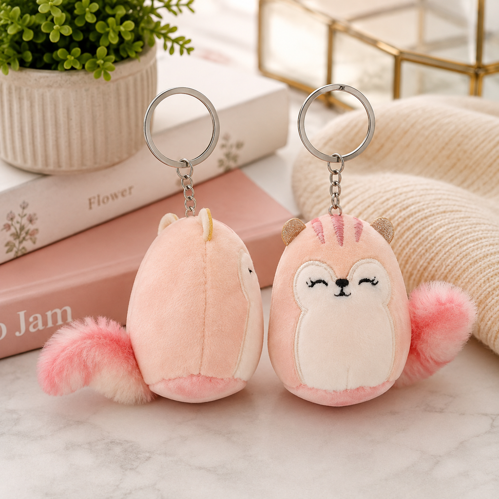 Original Mini Plush Keychains – Cute Kawaii Soft Bag Charms