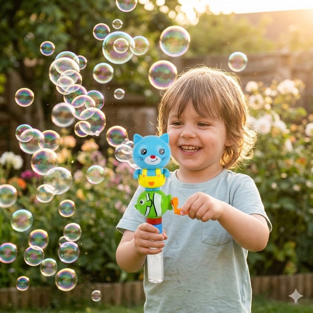 hand crank bubble blower
