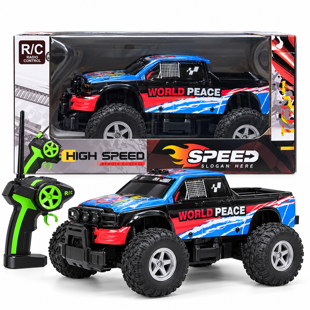 High Speed RC Monster Truck – 4WD Style Remote Control Off-Road Car for Kids