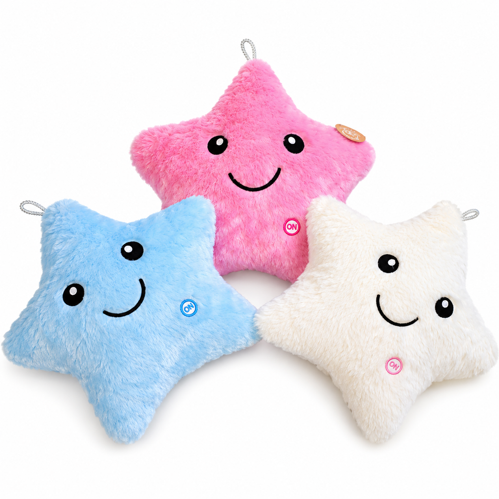 Star LED Plush Pillow – Soft Glow Toy