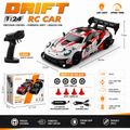 1:24 Drift RC Car with LED Lights – 2.4GHz Remote Control Racing Toy