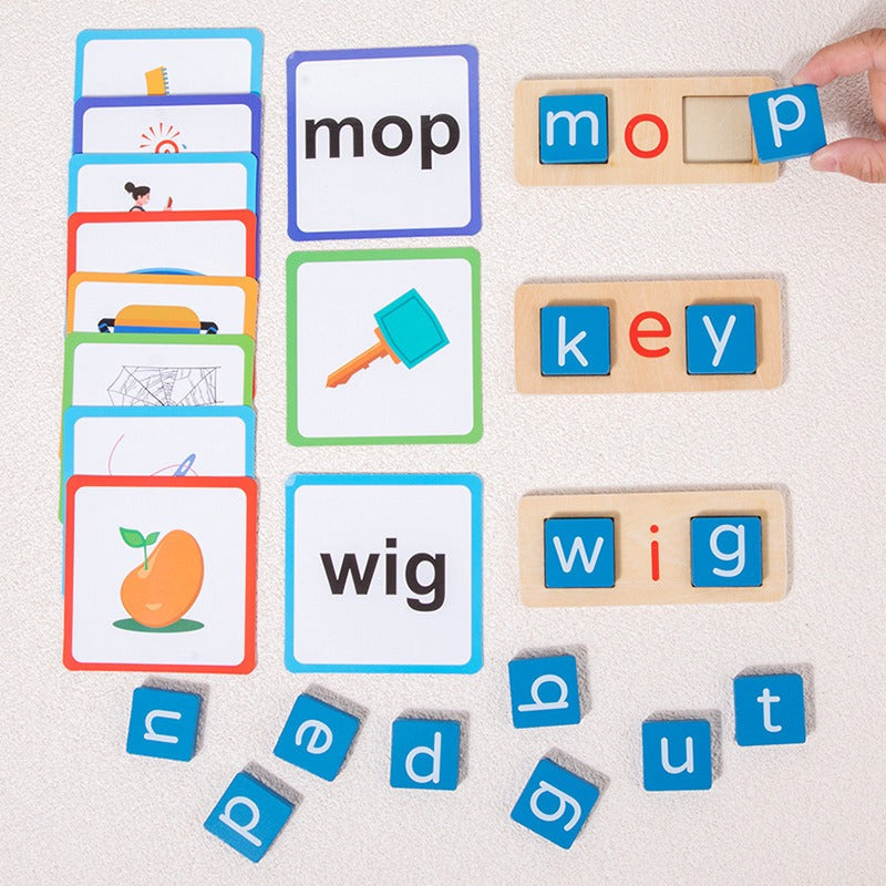 Sight Words Flash Cards Kindergarten Wooden Reading Blocks