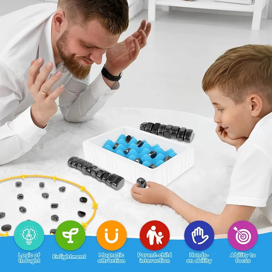 Magnetic Effect Chess Stone Family Board Game