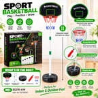 Adjustable Kids Basketball Hoop Set