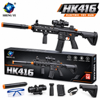 HK416 Electric Toy Gun with Scope, LED Light & Rechargeable Battery