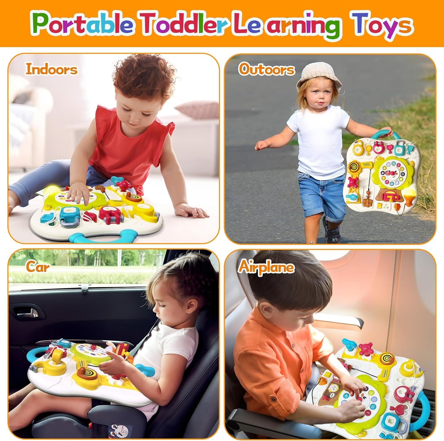 Montessori Multifunction Exploration Busy Board Learning - JustForKids