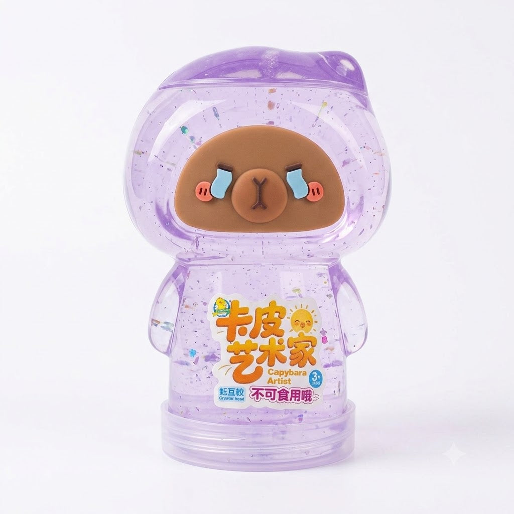 Cute Cartoon Crystal Slime Toy – Glitter Jelly Figure