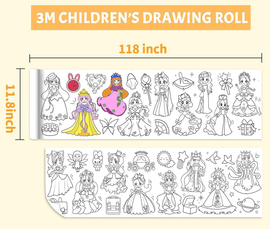 Children's Coloring Drawing Roll - JustForKids