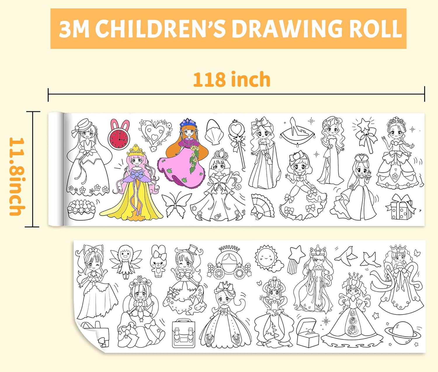 Children's Coloring Drawing Roll - JustForKids