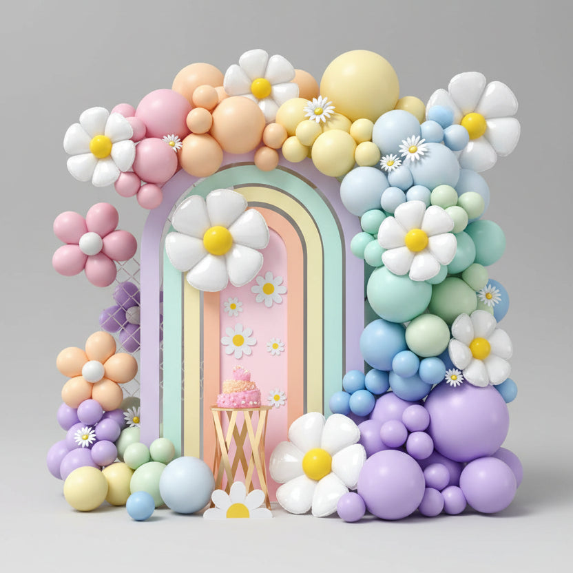 Rainbow Theme Balloon Arch Decoration Set for Birthday & Baby Shower