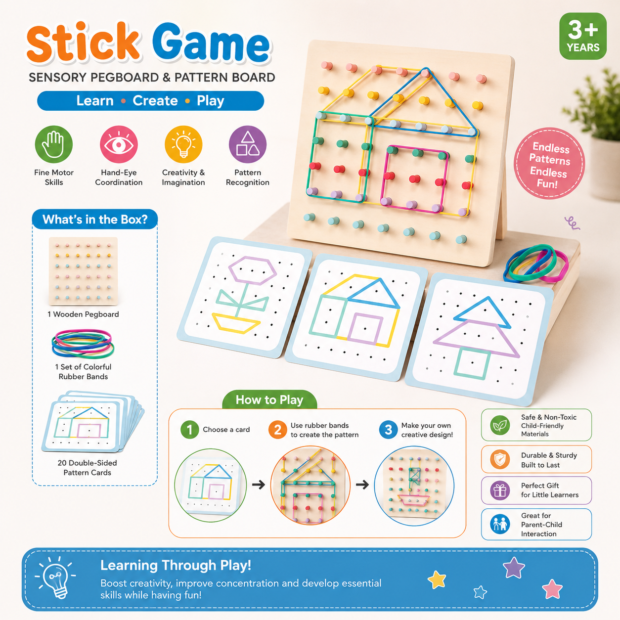 Montessori Shape Pattern Learning Toy