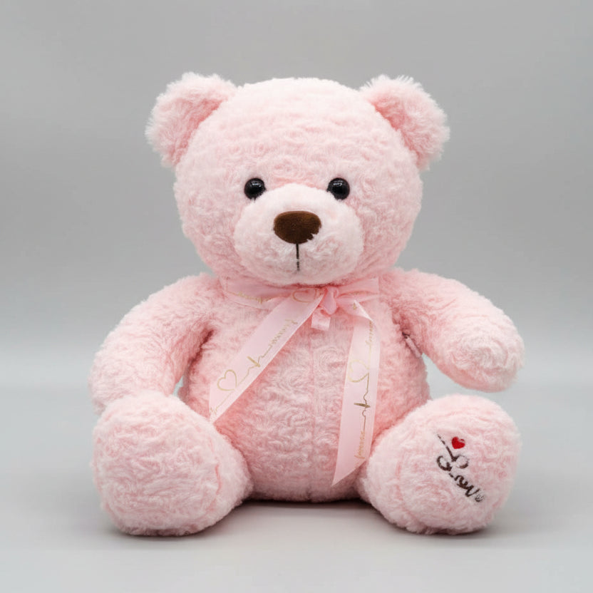 Soft Plush Teddy Bear with Love Ribbon