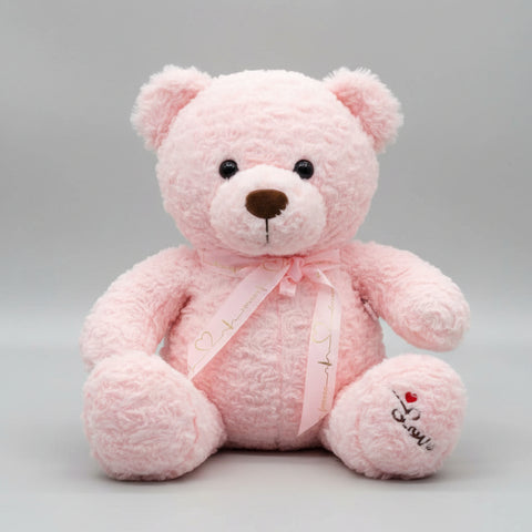 Soft Plush Teddy Bear with Love Ribbon