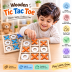 Wooden Tic-Tac-Toe Puzzle Game