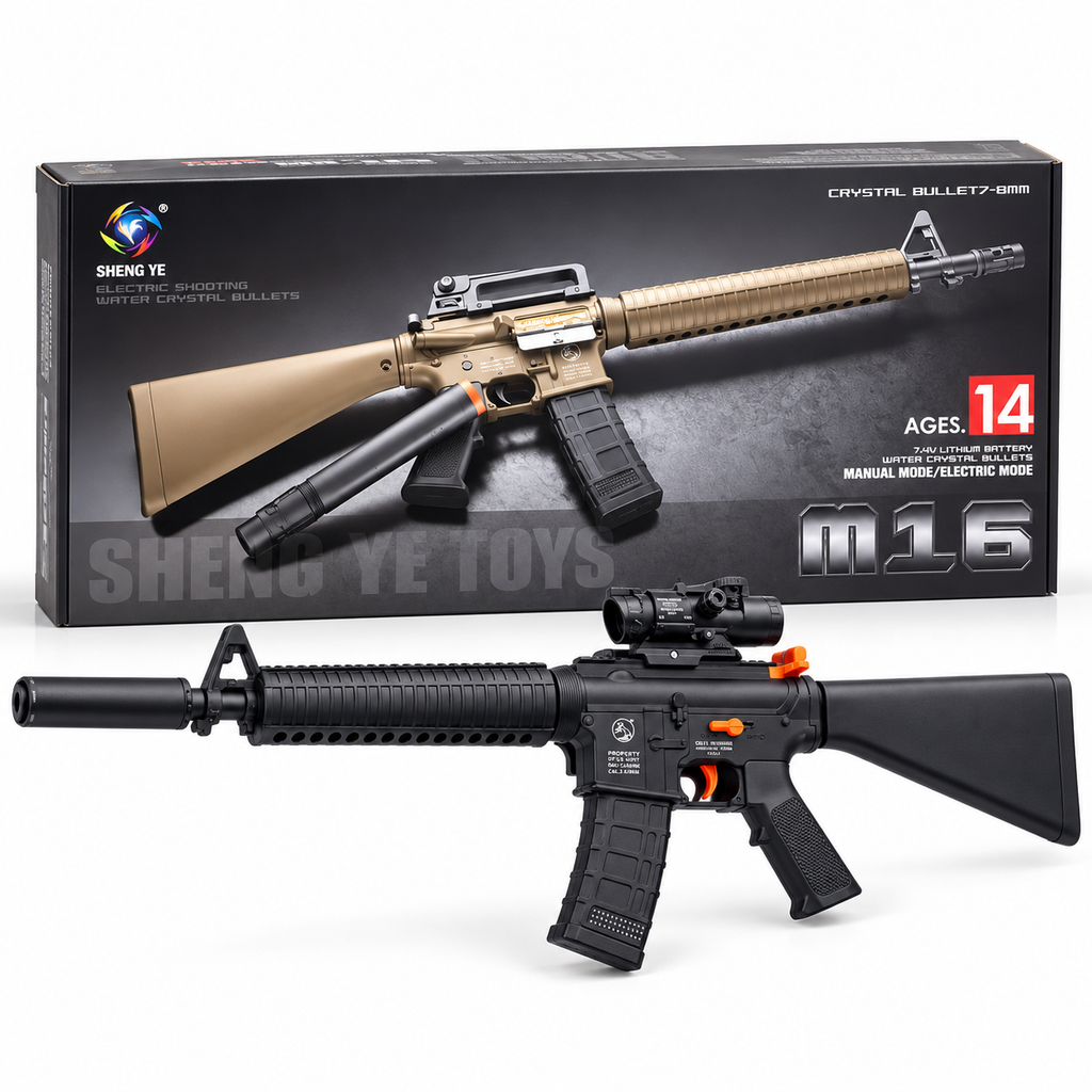 M16 Electric Water Gel Blaster Toy Gun – Rechargeable Shooting Toy