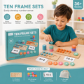 Wooden Ten Frame Number Sense Learning Set