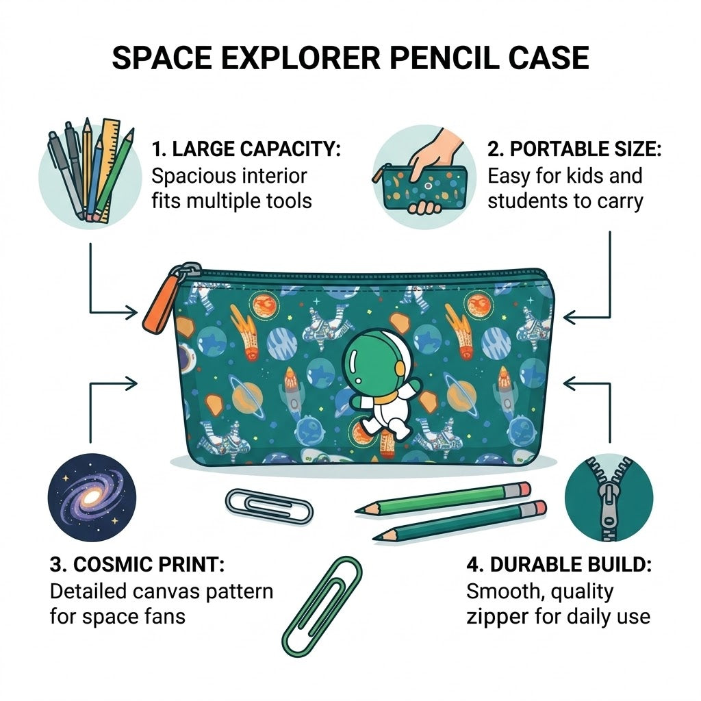 Space Them pencil Pouch - Assorted Design