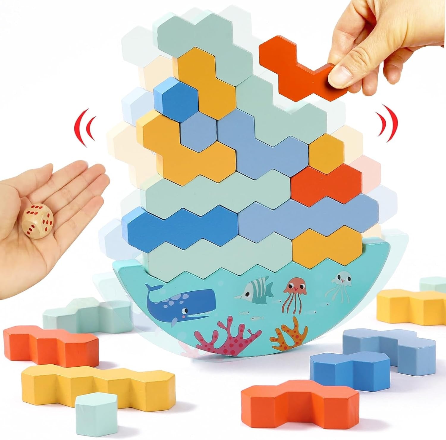 Wooden Balancing Boat Game