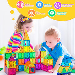 DIY Magnetic Construction Blocks - 77 pieces