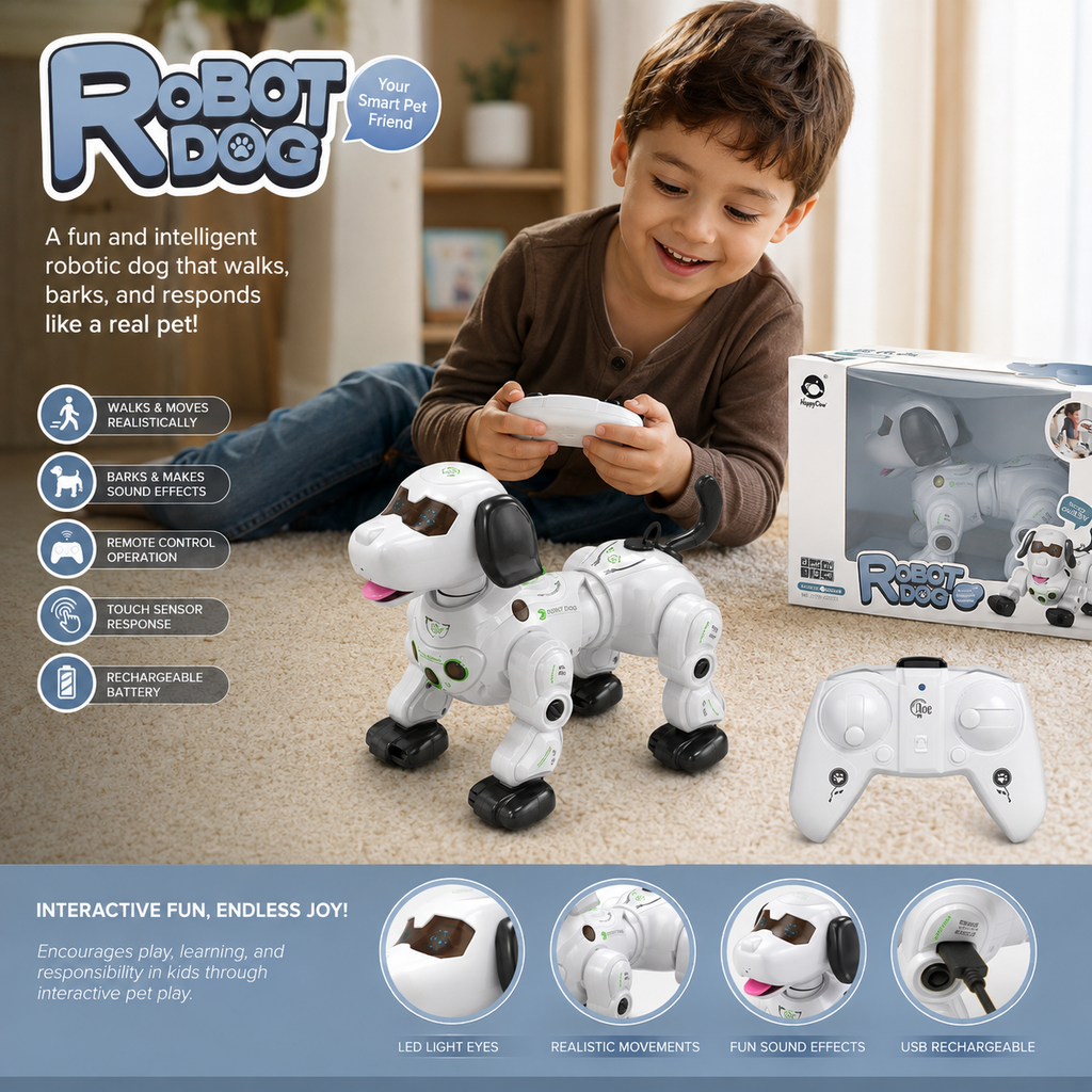 Interactive Robot Dog Toy with Remote Control
