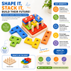 Wooden Russian Shape Stacking Puzzle