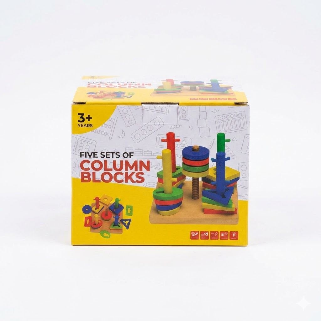 5 in 1 Geomatric Shape Colum Blocks